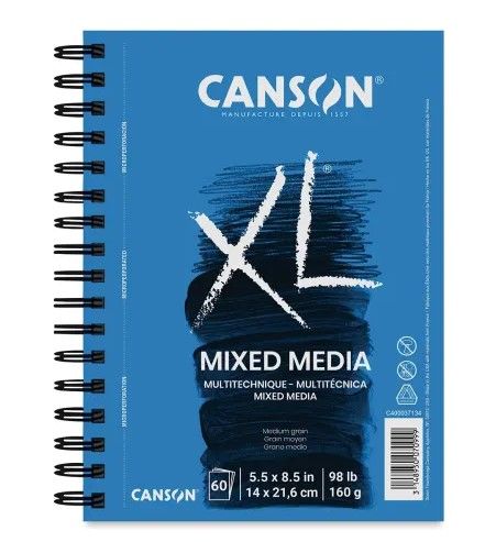 Photo 1 of Canson XL Mix Media Pad - 8-1/2" x 5-1/2", Portrait, 60 Sheets
