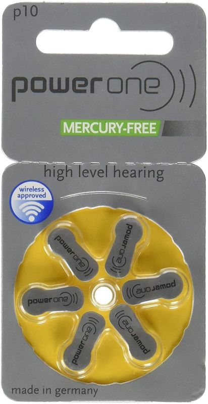 Photo 1 of PowerOne Size 10 Hearing Aid Zinc Air Battery - 6-Batteries - Mercury-Free (PR70) -- 3 Pack