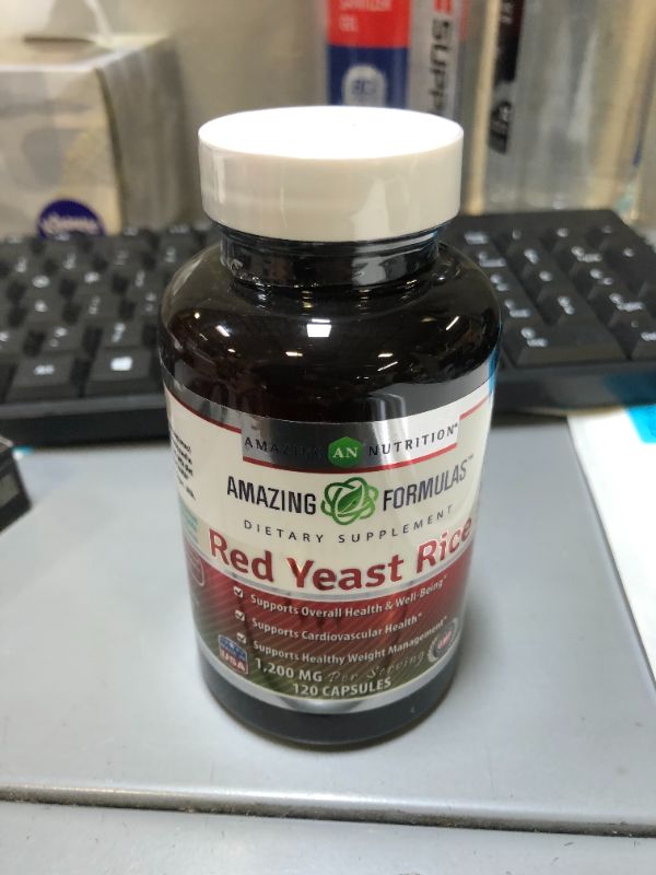 Photo 2 of Amazing Formulas Red Yeast Rice 1200mg Per Serving Capsules (120 Count) bb9/23