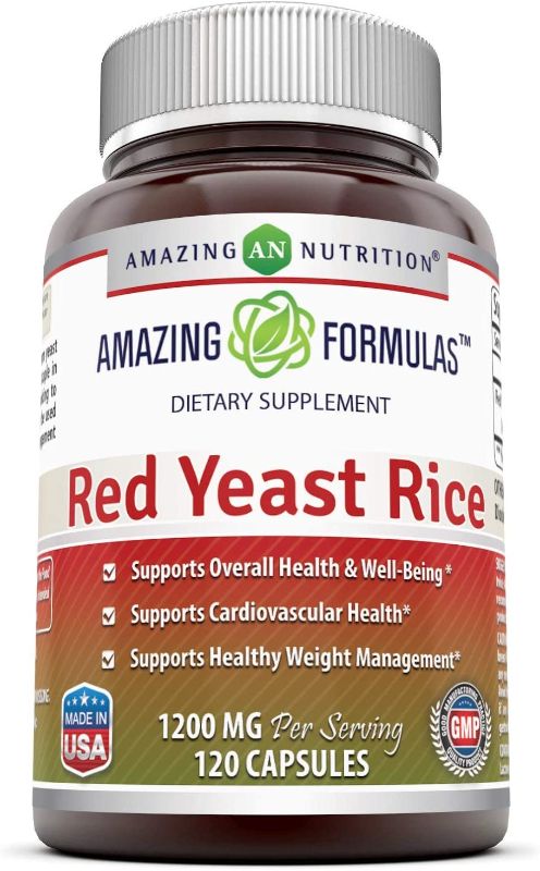 Photo 1 of Amazing Formulas Red Yeast Rice 1200mg Per Serving Capsules (120 Count) bb9/23