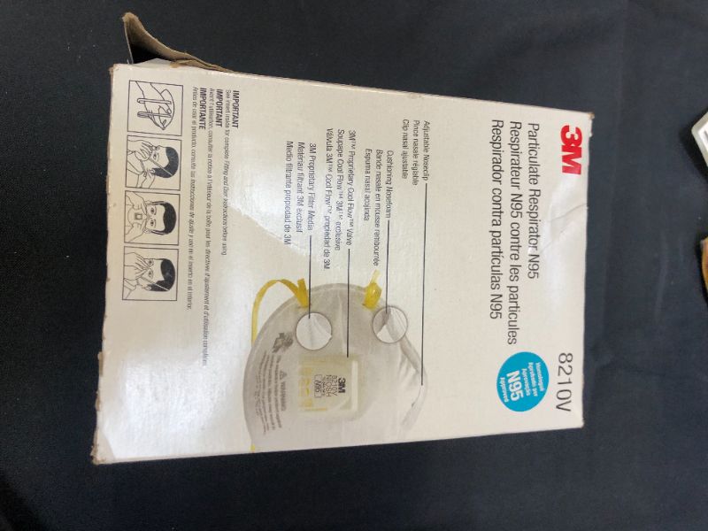 Photo 2 of 3M Particulate Respirator 8210V, N95 Respiratory Protection 10 count
