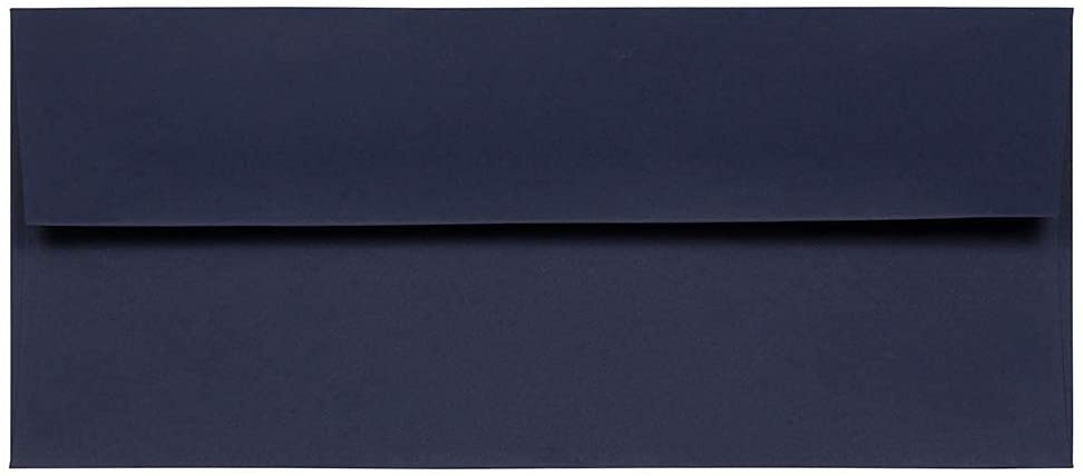 Photo 1 of JAM PAPER #10 Business Premium Envelopes - 4 1/8 x 9 1/2 - Navy Blue - 50/Pack
