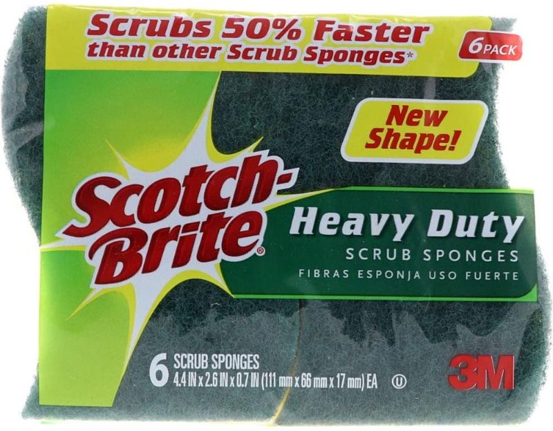 Photo 1 of 3M Scotch-Brite Heavy-Duty Scrub Sponge 6 ea
