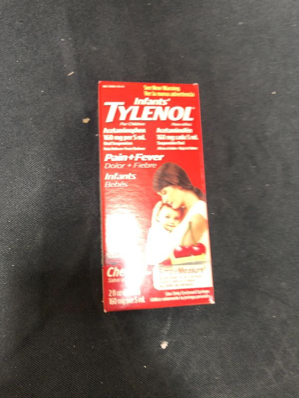 Photo 2 of Infants' Tylenol Liquid Medicine with Acetaminophen, Pain Plus Fever Relief, Dye-Free Cherry, 2 fl oz
BB: 3/22
