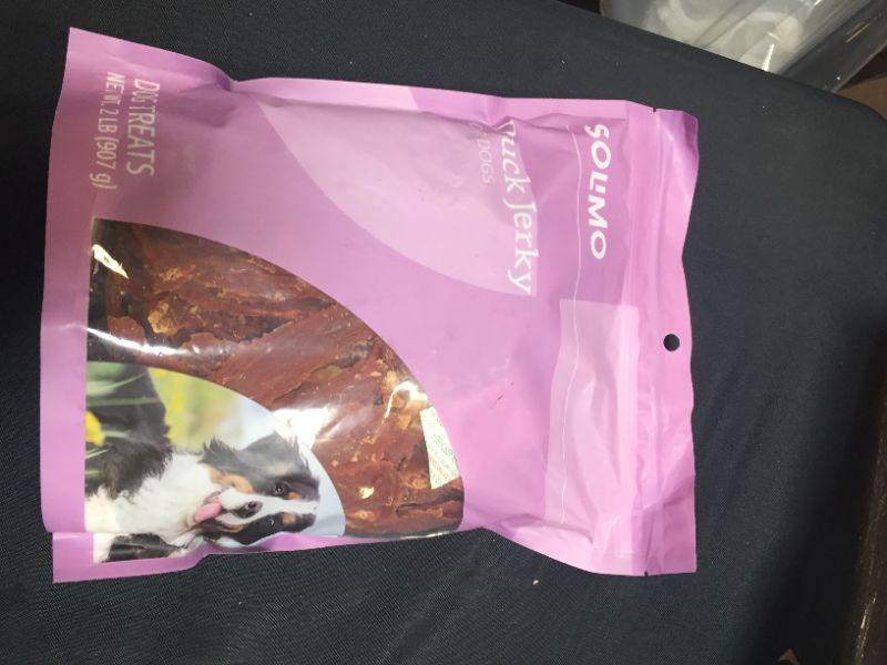 Photo 2 of Amazon Brand - Solimo Jerky Dog Treats, 2 Lb Bag (Chicken, Duck, Sweet Potato Wraps)
BB: 2/19/22
