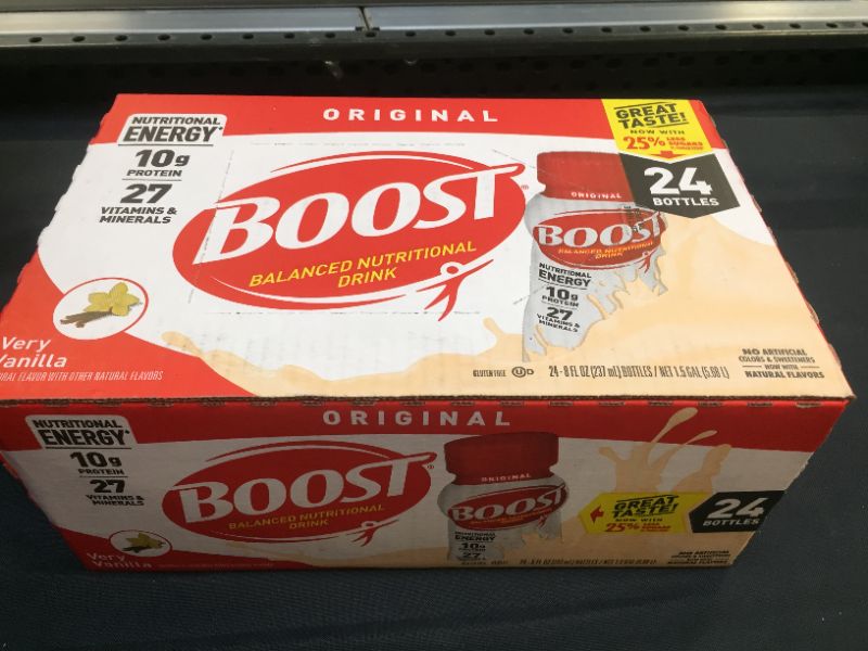 Photo 2 of BOOST ORIGINAL Very Vanilla 24-8 fl. oz. Bottles--bb March 2023