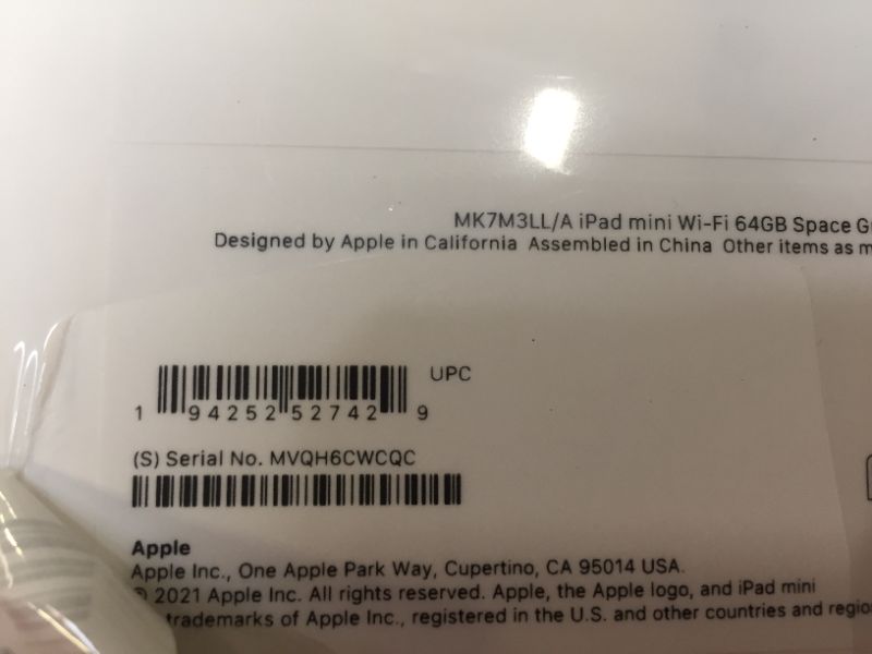 Photo 4 of 2021 Apple iPad Mini (Wi-Fi, 64GB) - Space Gray
