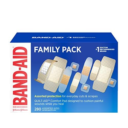 Photo 1 of Band-Aid Brand Adhesive Bandage Family Variety Pack, Sheer and Clear Flexible Bandages for Wound Care and First Aid, Assorted Sizes, 280 ct

