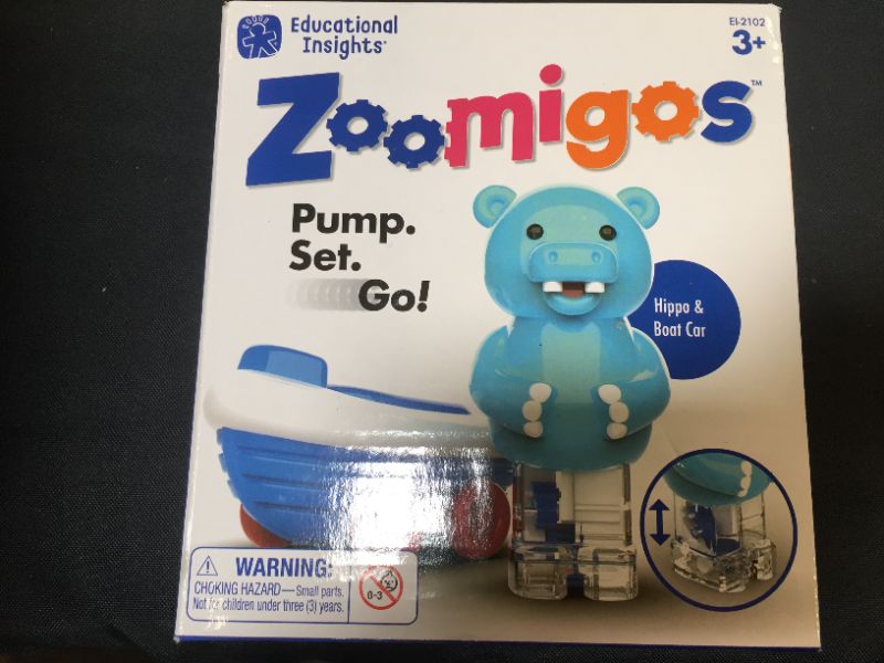 Photo 2 of Educational Insights Zoomigos Hippo with Rowboat Zoomer - Toddler Toy

