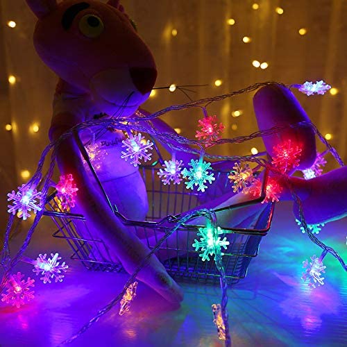 Photo 1 of CLICIC Christmas Decorations Snowflake String Lights Decorations for Home, Church, Wedding, Birthday Party Multicolor
