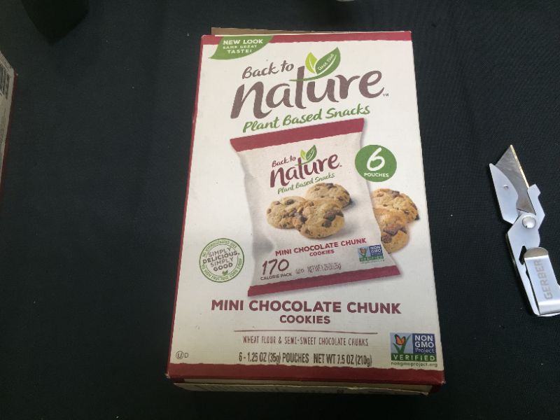 Photo 2 of Back to Nature Cookies, Non-GMO Mini Chocolate Chunk, 6 Count & Cookies, Non-GMO Chocolate Chunk, 9.5 Ounce -- Best Before AUG 27 2021