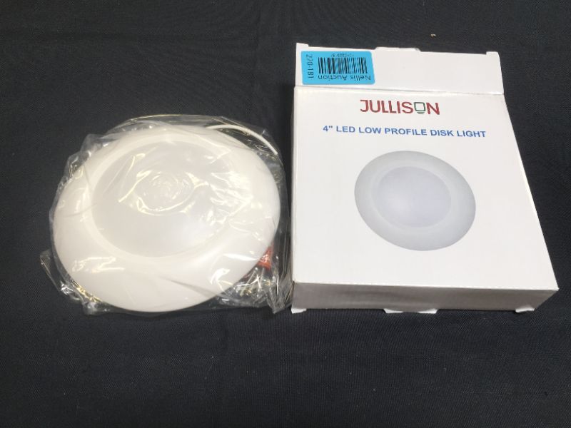 Photo 2 of JULLISON 3 Inch Gimbal LED Recessed Downlight with Junction Box, 120VAC, 7W, 600LM, 3000K Warm White, CRI>80, Dimmable Directional Ceiling Light, ETL Listed, Round White, Damp Location, 1 Pack
