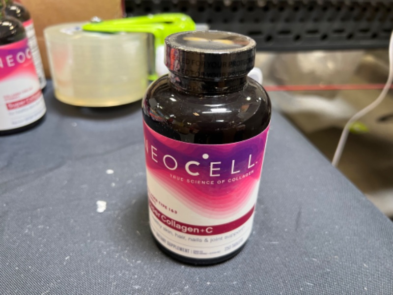 Photo 1 of NeoCell Super Collagen with Vitamin C, 250 Collagen Pills, #1 Collagen Tablet Brand, Non-GMO, Grass Fed, Gluten Free, Collagen Peptides Types 1 & 3 for Hair, Skin, Nails & Joints -- Best Before MAY 2022
