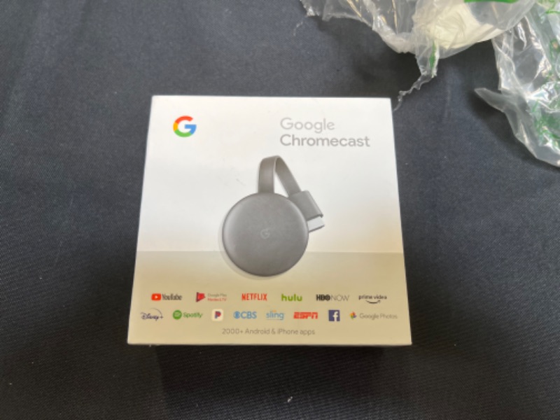 Photo 4 of Google Chromecast - Streaming Device with HDMI Cable - Stream Shows, Music, Photos, and Sports from Your Phone to Your TV
