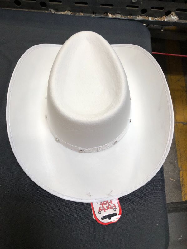Photo 2 of Wicked Adult White Texan Country Cowboy Hat Western Fancy Dress Accessory
