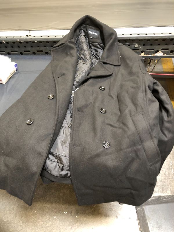 Photo 1 of Chouyatou Men's Classic Pea Coat-XL-ITEM IS DIRTY-