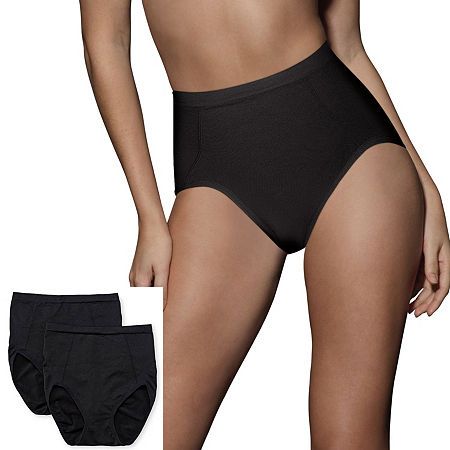 Photo 1 of Bali Seamless Tummy Panel Control Briefs X245, X-large , Black
