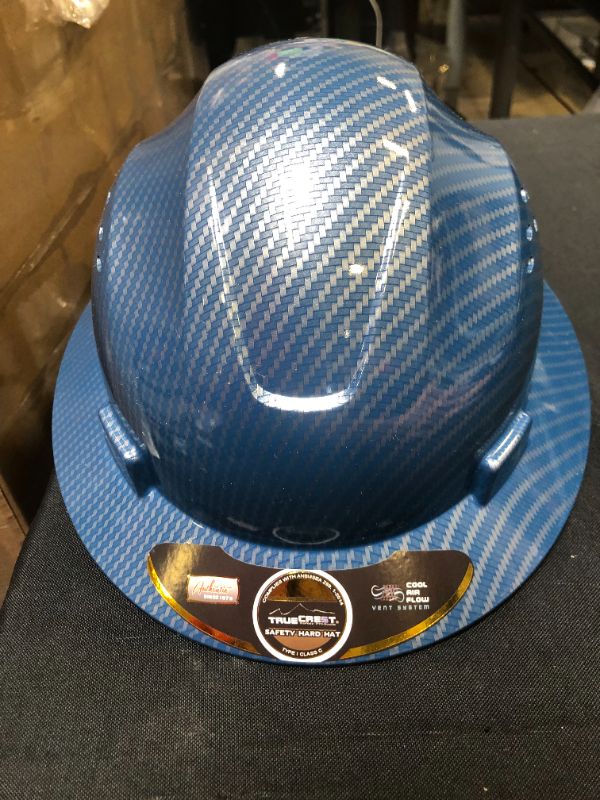 Photo 2 of HDPE Hydro Dipped Full Brim Hard Hat with Fas-trac Suspension
