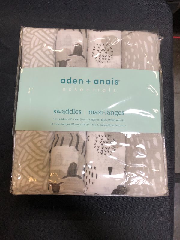 Photo 1 of Aden + Anais Essentials Aden Muslin Swaddles Pasture 4-pack Size: 44" X 44"
 