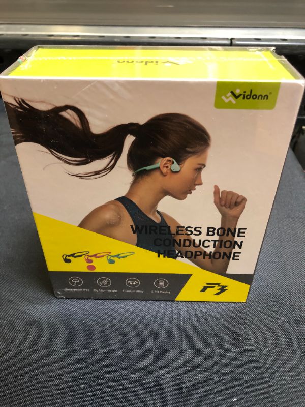 Photo 2 of Bone Conduction Headphones Bluetooth V5.0 - Vidonn F3 Open Ear Wireless Sports Headset Sweatproof w/Mic - for Cycling Running Driving Gym - Pink

