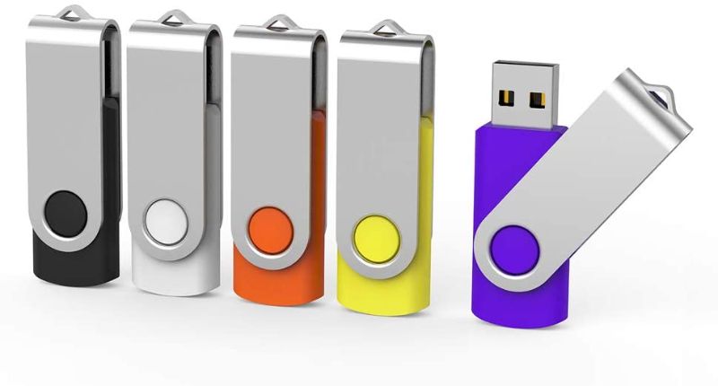 Photo 1 of 5 Pack 32 GB Flash Drive 32GB USB Flash Drive USB 2.0 Memory Stick Thumb Drive 32GB Multi Pack USB Drives (32G, 5 Mixed Colors: Black Red Yellow White Purple)