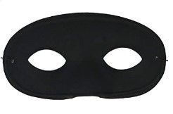 Photo 1 of Skeleteen Black Superhero Eye Accessories - Mysterious Black Half Masks Masquerade Accessory for Adults and Kids -- 3 Pack