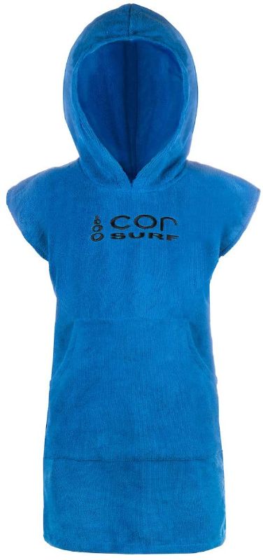 Photo 1 of Cor Surf Poncho Changing Towel Robe With Hood And Front Pocket For Kids, Doubles Up As Beach Towel And Blanket, Made of Quick Dry Microfiber, Fits Ages 3-8 Years Old (Dark Blue, one size fits most)
