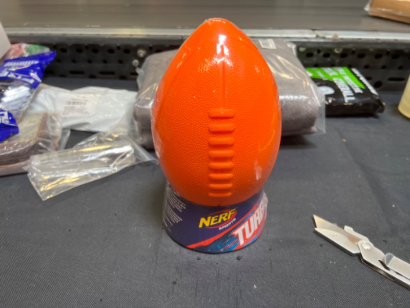 Photo 2 of NERF Sports Turbo Jr. Football Bright Orange and Titanium
