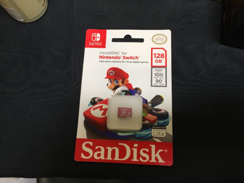 Photo 2 of SanDisk 128GB microSDXC-Card, Licensed for Nintendo-Switch - SDSQXAO-128G-GNCZN
