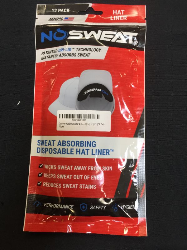 Photo 2 of No Sweat Men No Sweat Hard Hat Liner Sweat Blocker One Size
 