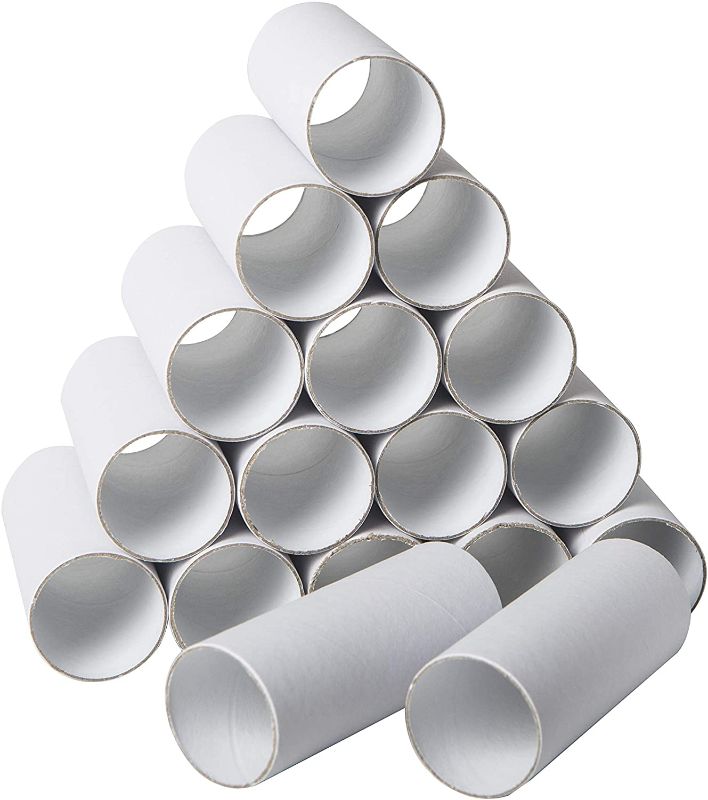 Photo 1 of 30 Pack Craft Rolls - Round Cardboard Tubes - Cardboard Tubes for Crafts - Craft Tubes - Paper Tube for Crafts - 1.57 x 3.9 Inches - White
