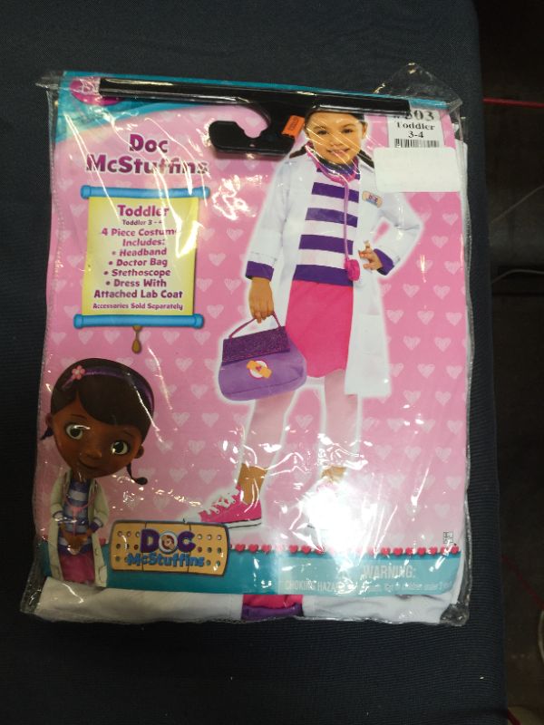 Photo 2 of Kids Girls Doc McStuffins Costume Size 3-4T Halloween Multi-Colored
