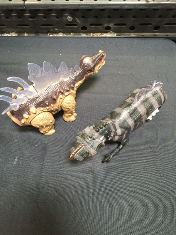 Photo 1 of 2 Pack Electronic Walking Dinosaur Toy with LED Light Up Eyes, Roaring Sound