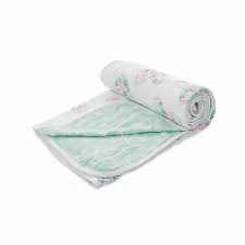 Photo 1 of Aden by aden + anais Stroller Blanket, 100% Cotton Muslin, 2 Layer Lightweight---44"X44"---
