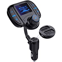 Photo 1 of Bluetooth FM Transmitter for Car, Wireless Audio Bluetooth Car Adapter Handsfree Call Bluetooth Car Kit with 1.7'' LCD Screen, Dual USB Ports and AUX
