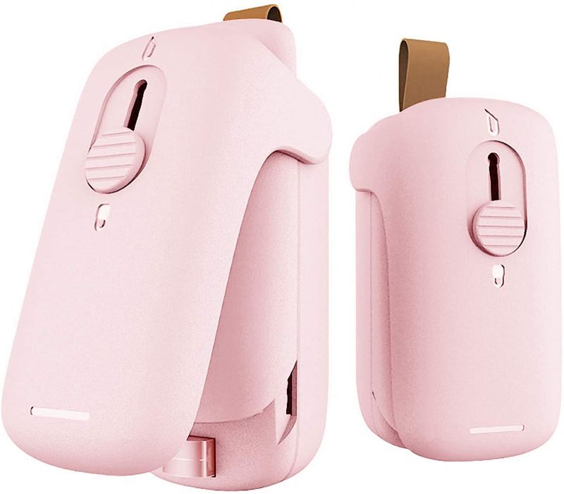 Photo 1 of iProtech Handheld Heat Bag Sealer, 2 in 1 Mini Portable Package Resealer & Cutter for Food Storage, Reseals Chip Snack Candy Meal Cookies Plastic Bags Seal (Pink)
