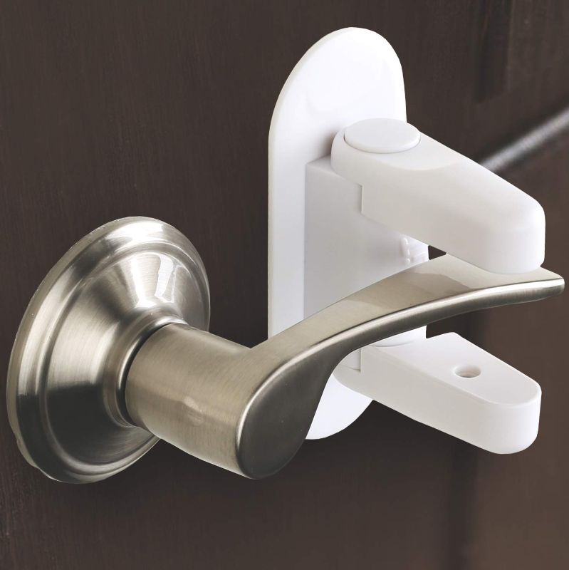 Photo 1 of Door Lever Lock (2 Pack) Child Proof Doors & Handles 3M Adhesive - Child Safety By Tuut
