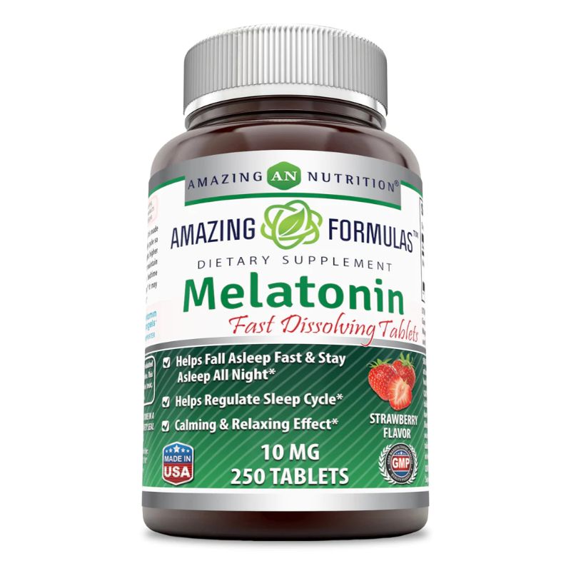 Photo 1 of Amazing Formulas Melatonin Quick Dissolve-10 Mg (250 Tablets,Strawberry)
-- bb 01 2024