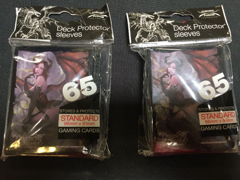 Photo 2 of 2 packs Dragoborne Standard Deck Protector Sleeves (65) - Alluring Temptress New
