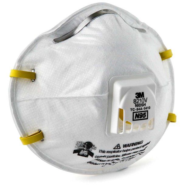 Photo 1 of 3M Particulate Respirator 8210V, N95 Respiratory Protection 10 count
