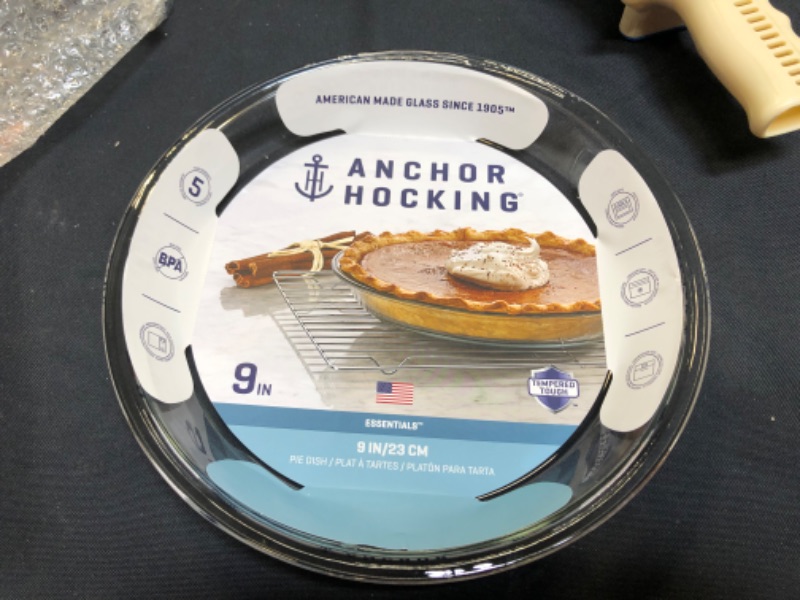 Photo 2 of Anchor Hocking Oven Basics Pie Plate Glass, 9", 9", Clear
