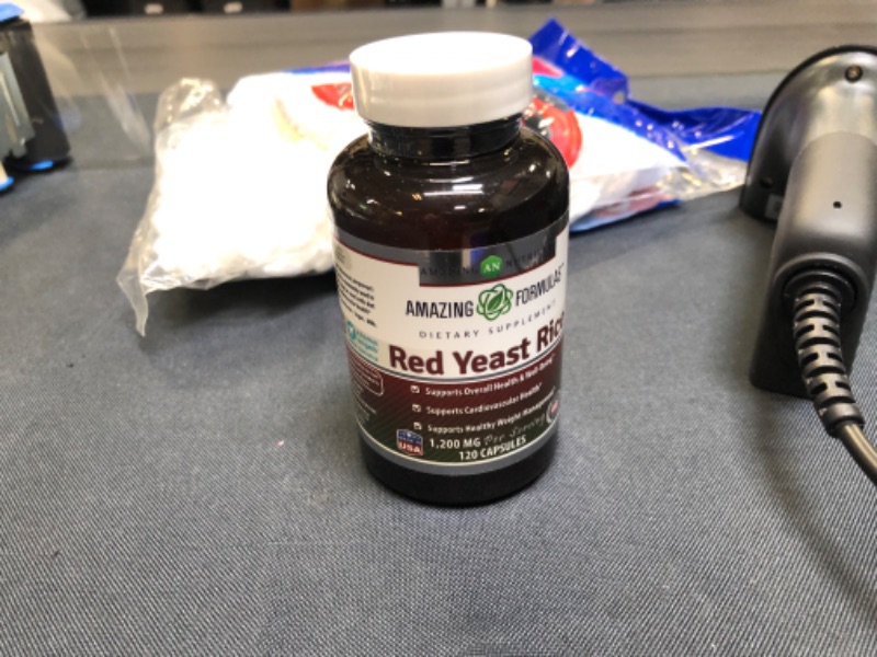 Photo 2 of Amazing Formulas Red Yeast Rice 1200mg Per Serving Capsules (120 Count) -- Best Before SEP 2023