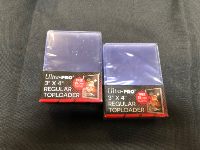 Photo 2 of 25 - Ultra Pro 3 X 4 Top Loader Card Holder for Baseball, Football, Basketball, Hockey, Golf, Single Sports Cards Top Loads - Sportcards Card Collecting Supplies -- 2 Pack