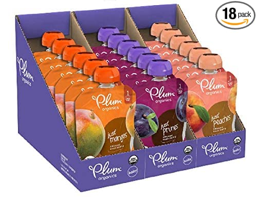 Photo 1 of Plum Organics Baby Food Pouch | Stage 1 | Variety Pack | 3.5 Ounce | Fresh Organic Food Squeeze | For Babies, Kids, Toddlers BEST BY 3/14/22
