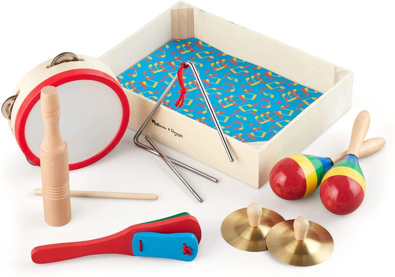 Photo 1 of Melissa & Doug Band-in-a-Box Clap! Clang! Tap! - 10-Piece Musical Instrument Set
