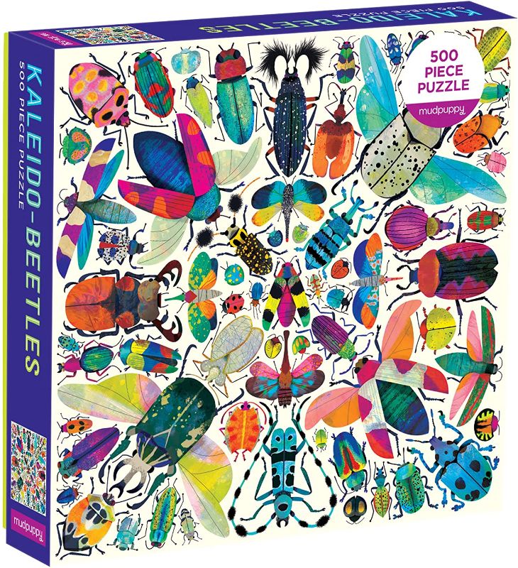 Photo 1 of Mudpuppy Kaleido-Beetles Puzzle, 500 Pieces, 20” x 20” – Ages 8+ – Colorful Beetles Arranged in a Kaleidoscope View Pattern – Fun and Challenging, Perfect Family Puzzle, Multicolor (0735362335)
