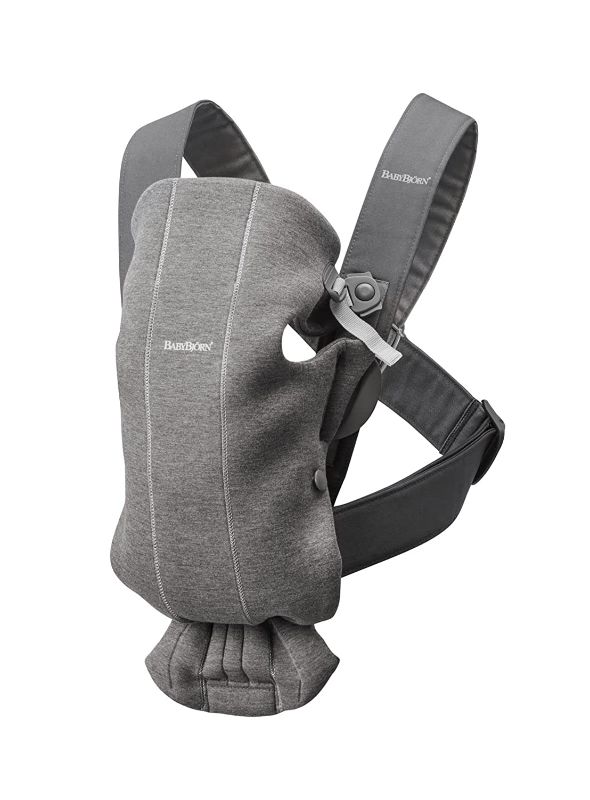 Photo 1 of BABYBJÖRN Baby Carrier Mini, 3D Jersey, Light Grey
