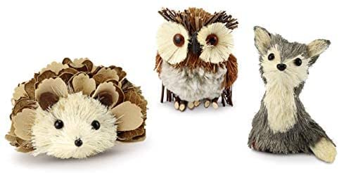 Photo 1 of AuldHome Woodland Friends Figurines (Set of 3); Forest Animals Decor for Fall, Christmas, Winter and Themed Decor or Parties
