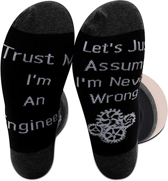 Photo 1 of PXTIDY 2 PAIRS Engineer Socks Engineering Gifts Mechanical Engineer Gifts for Men Women Trust Me I'm an Engineer
