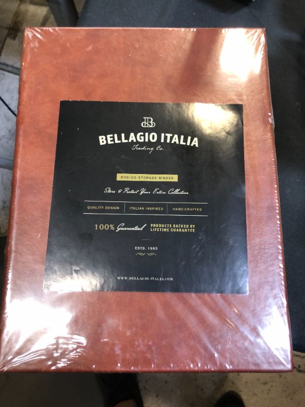 Photo 2 of "Bellagio-Italia Corona Caffe DVD Storage Binder - Stores Up to 48 DVDs, CDs, or Blu-Rays - Stores DVD Cover Art - Acid-Free Sheets "
